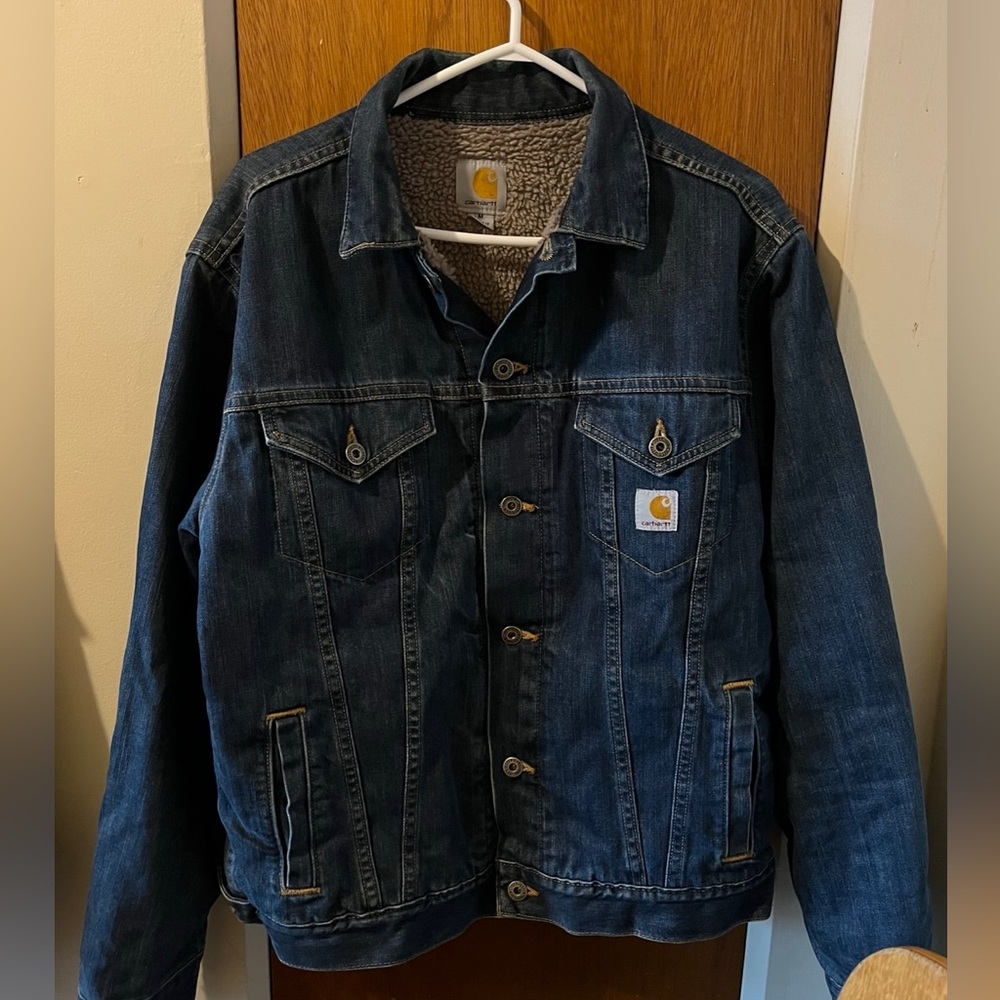 Vintage Carhartt Sherpa-lined Denim Jacket